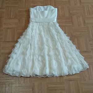 Black House White Market 100% Silk Ruffle Dress